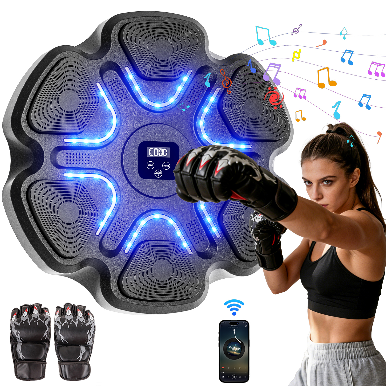 Home Gym Training Program - Music Boxing Machine for Adults and