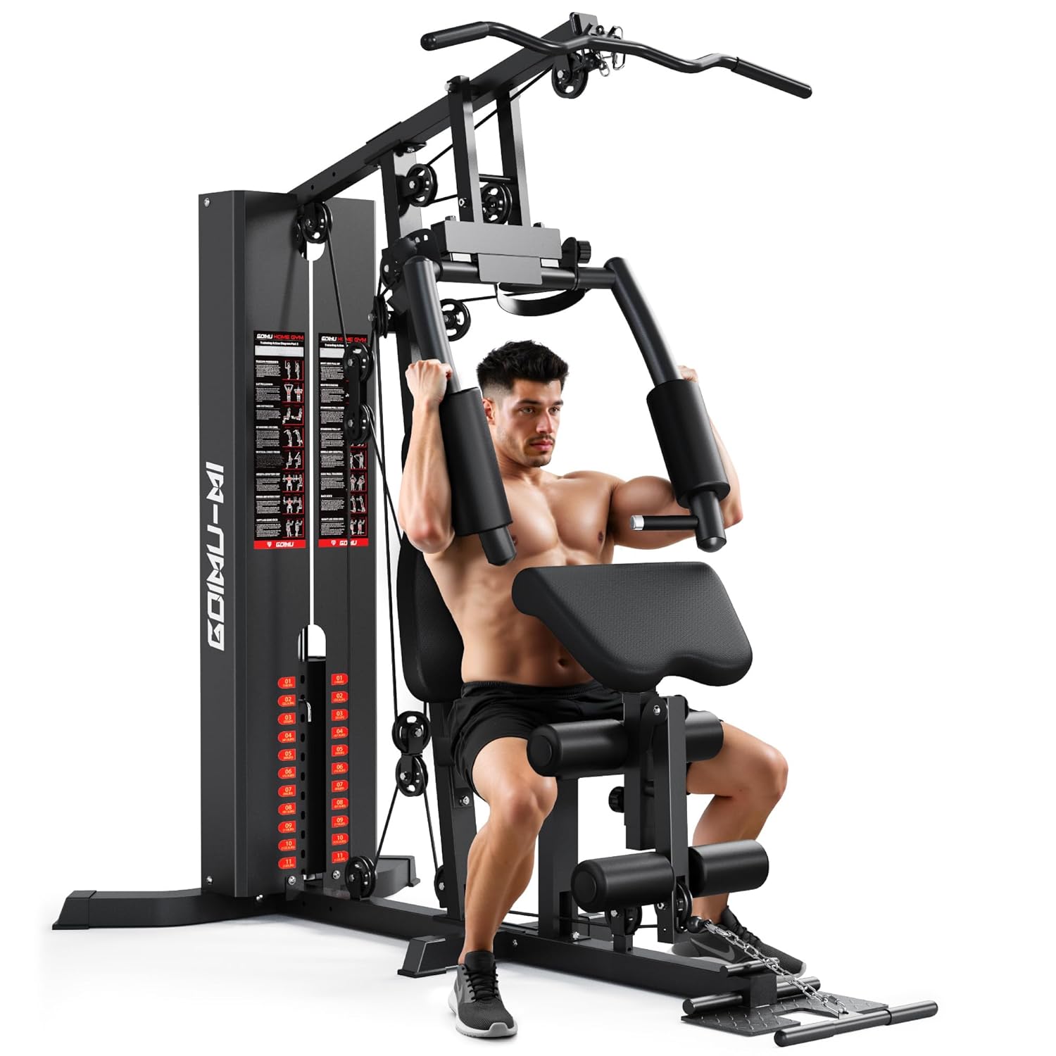 Pulley Home Gym - Multifunctional Home Gym Equipment 140LBS Weight