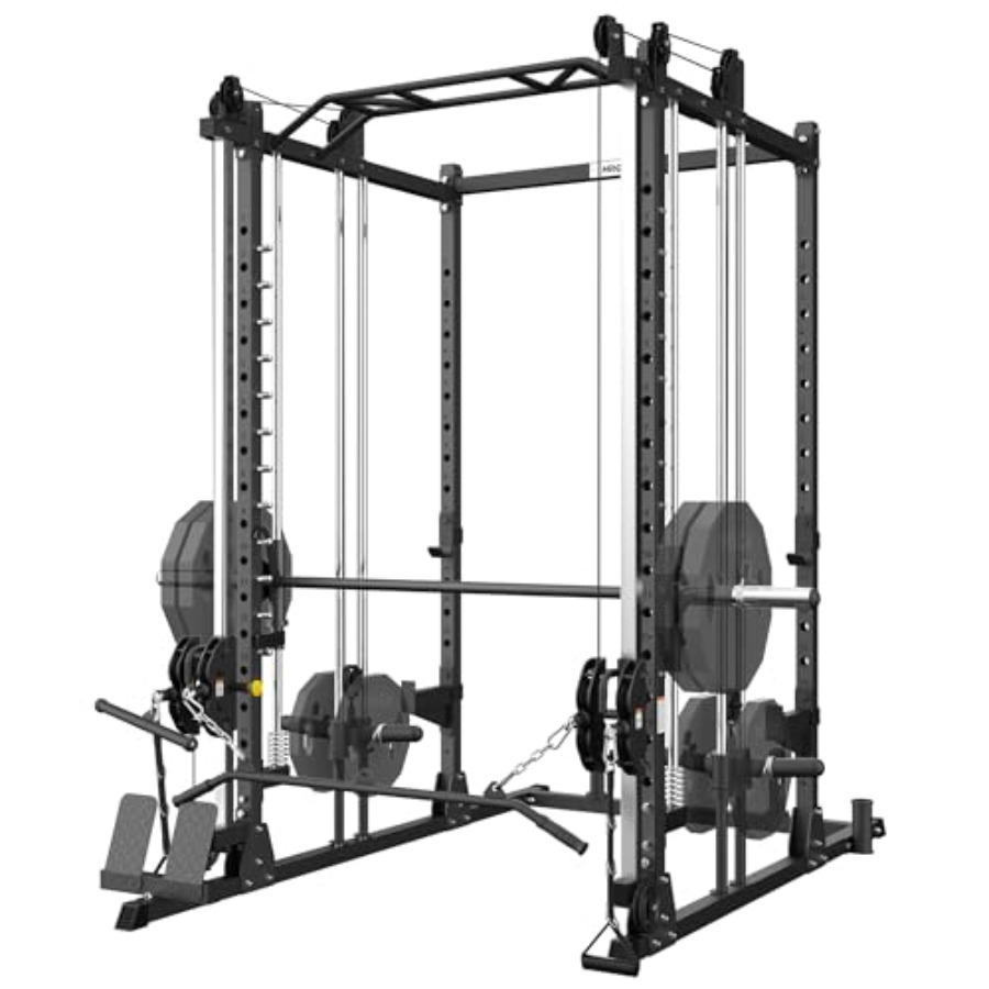 Pulley Home Gym - All-in-One Power Rack with Smith Machine