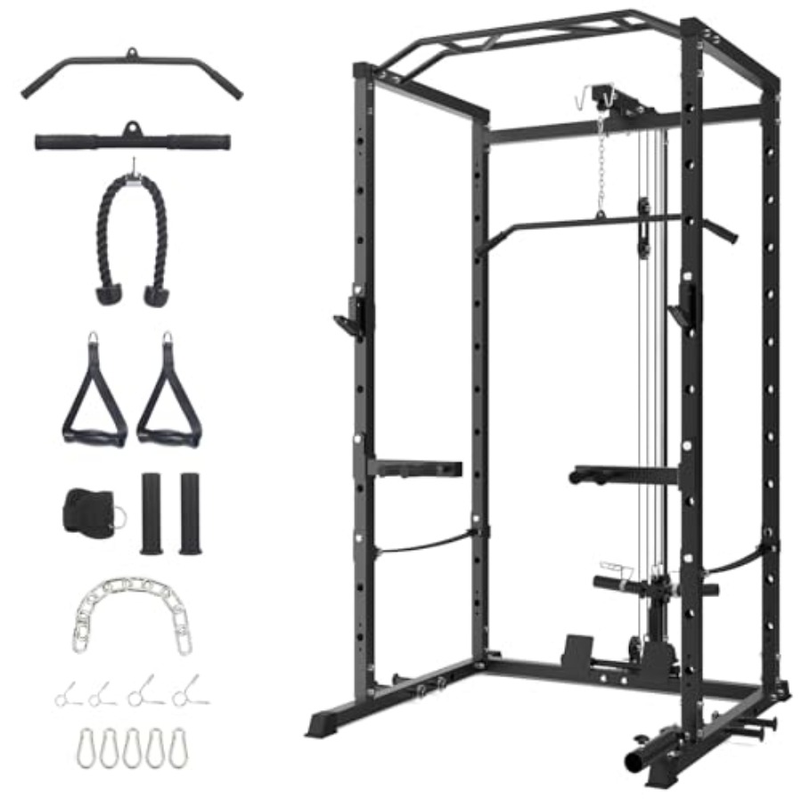 Pulley Home Gym - Home Gym Power Cage Heavy-Duty Squat