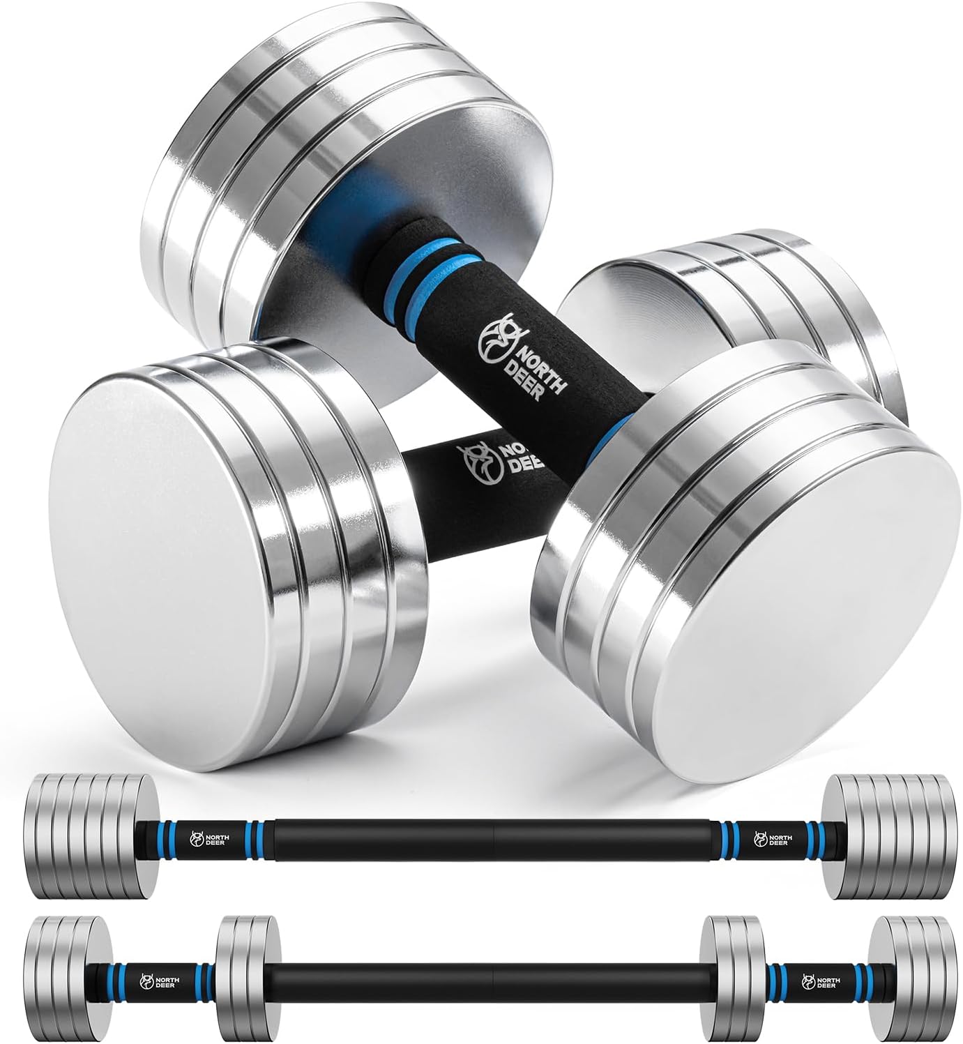 Home Gym Gym - Upgraded Adjustable Steel Dumbbells 40LB /