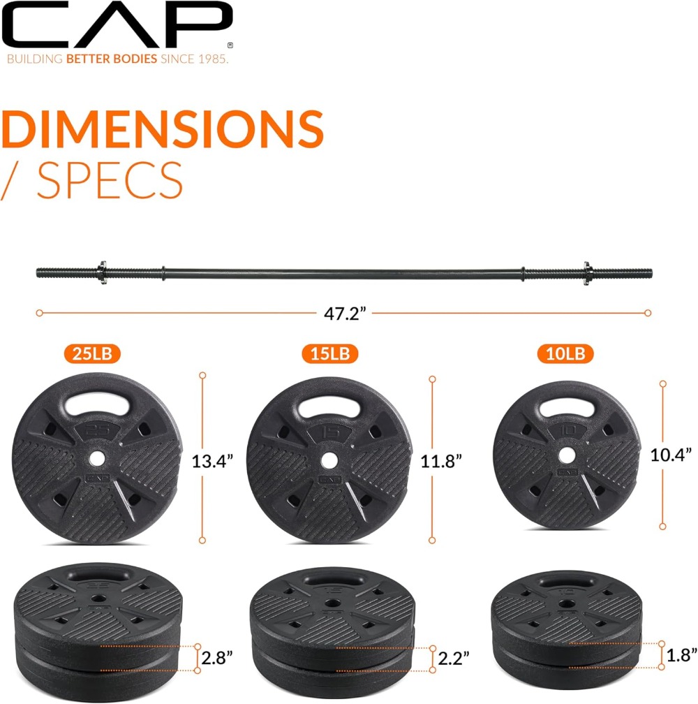 CAP Threaded Barbell Set with  - Home Gym Gym 评论和价格