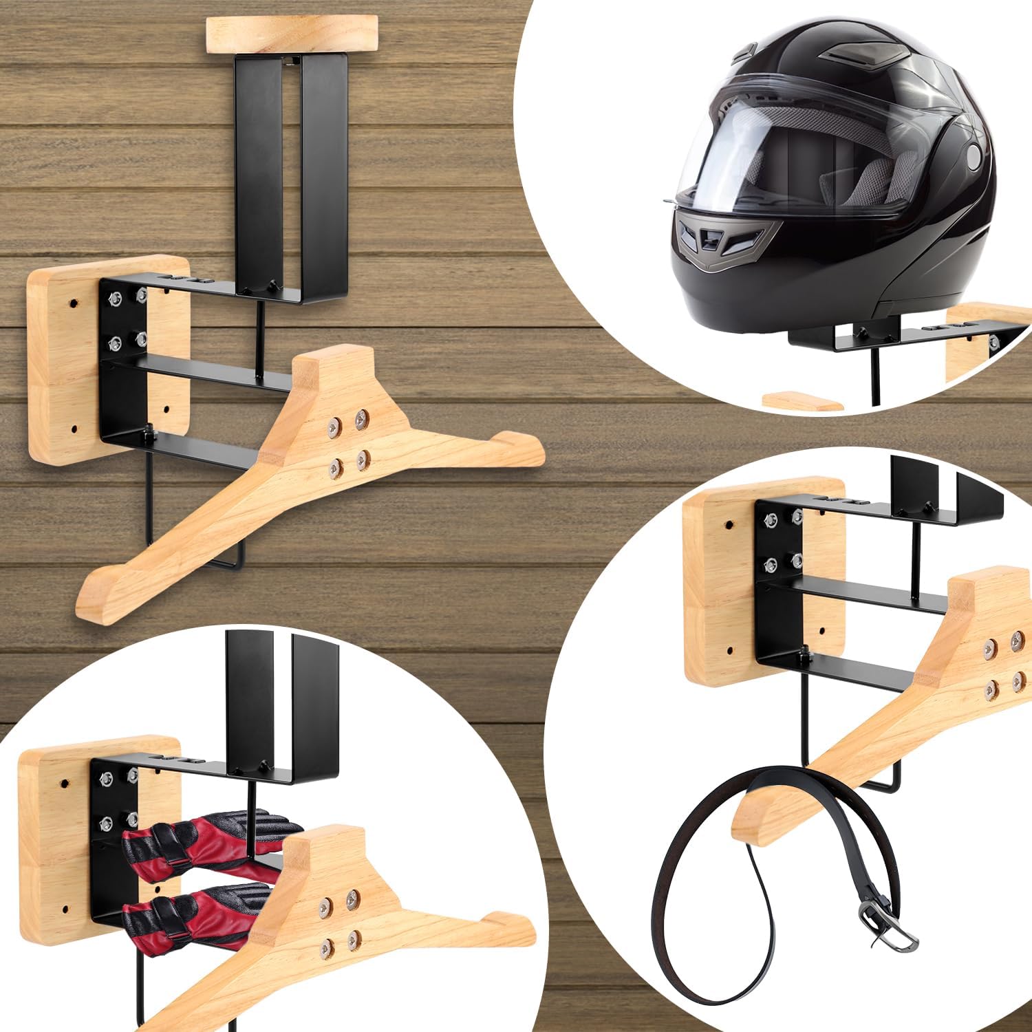 Wood Motorcycle Helmet Holder  - Home Gym Gear 评论和价格