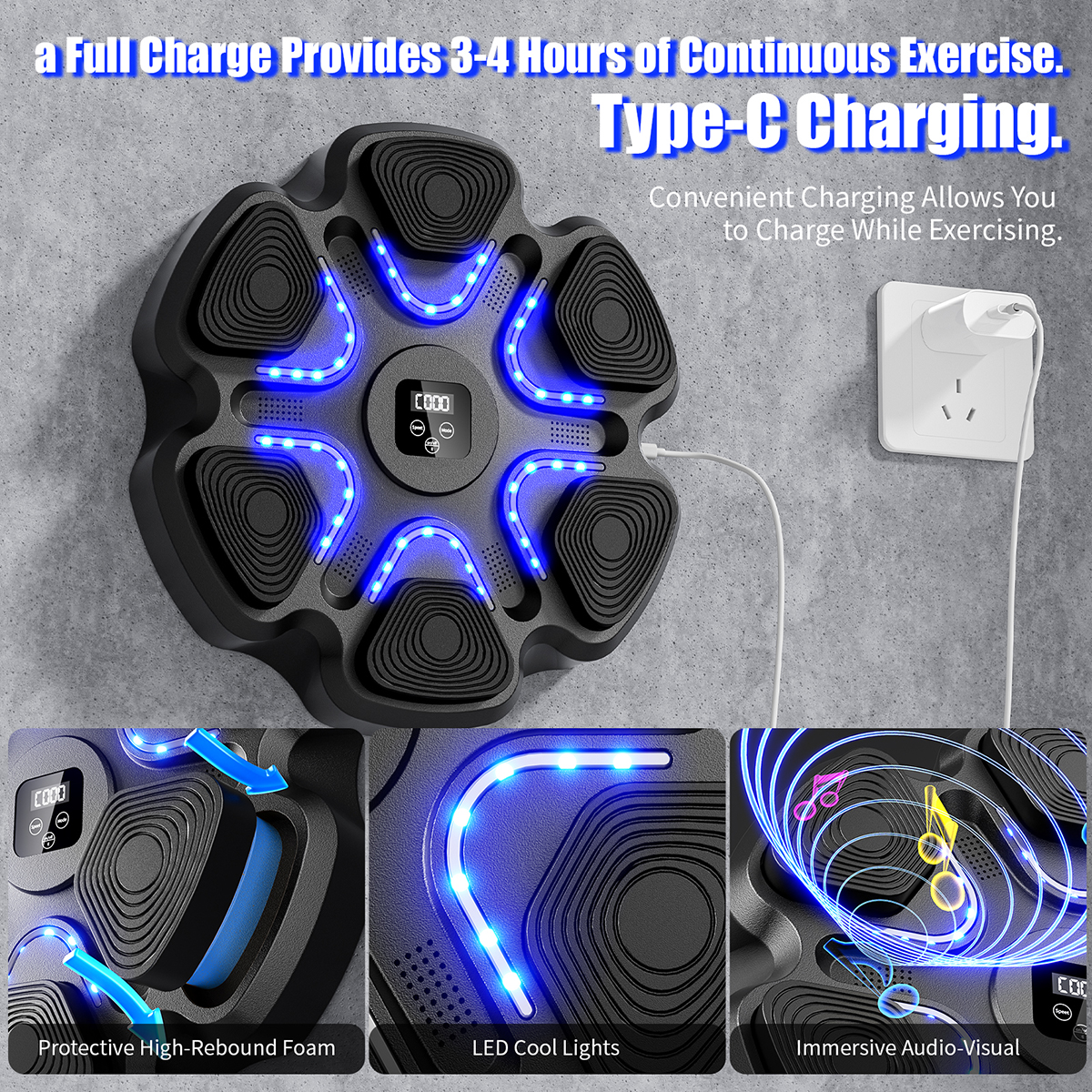 Music Boxing Machine for Adult - Home Gym Training Program 评论和价格