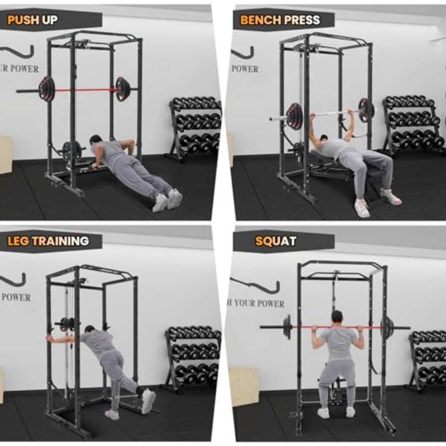 1600 Lbs Power Rack for Home G - Pulley Home Gym 评论和价格