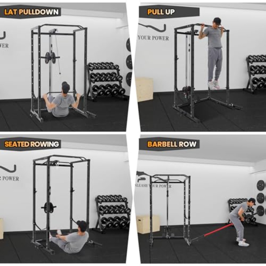 1600 Lbs Power Rack for Home G - Pulley Home Gym 评论和价格