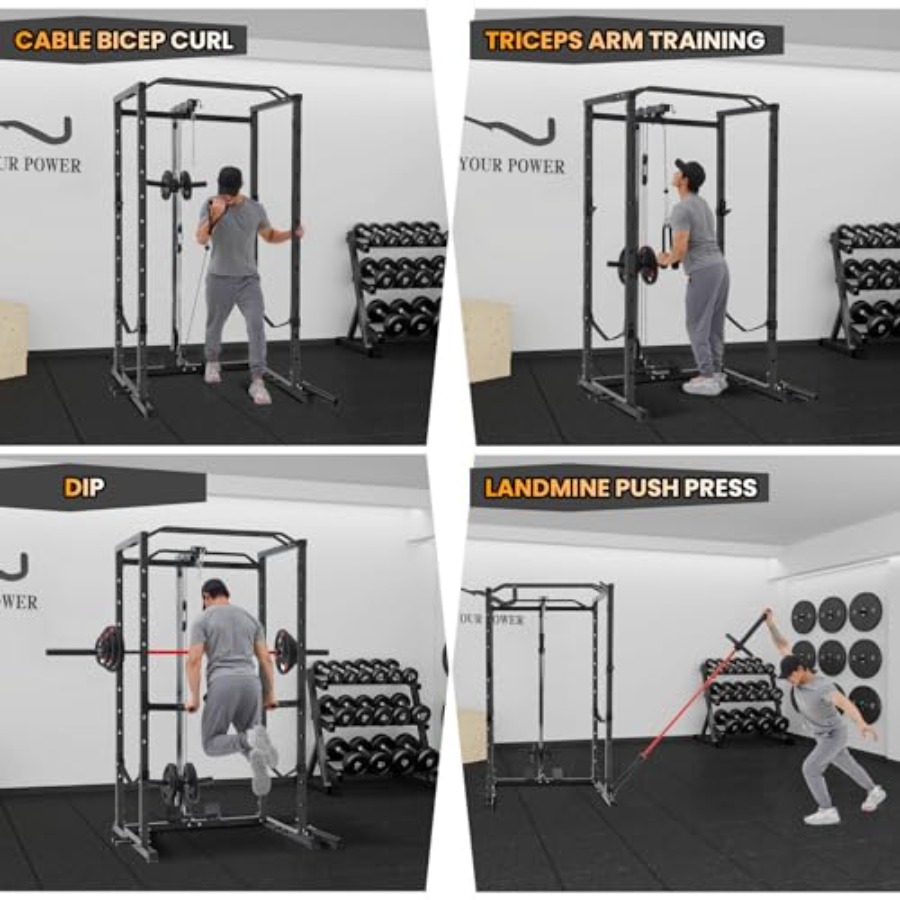 1600 Lbs Power Rack for Home G - Pulley Home Gym 评论和价格