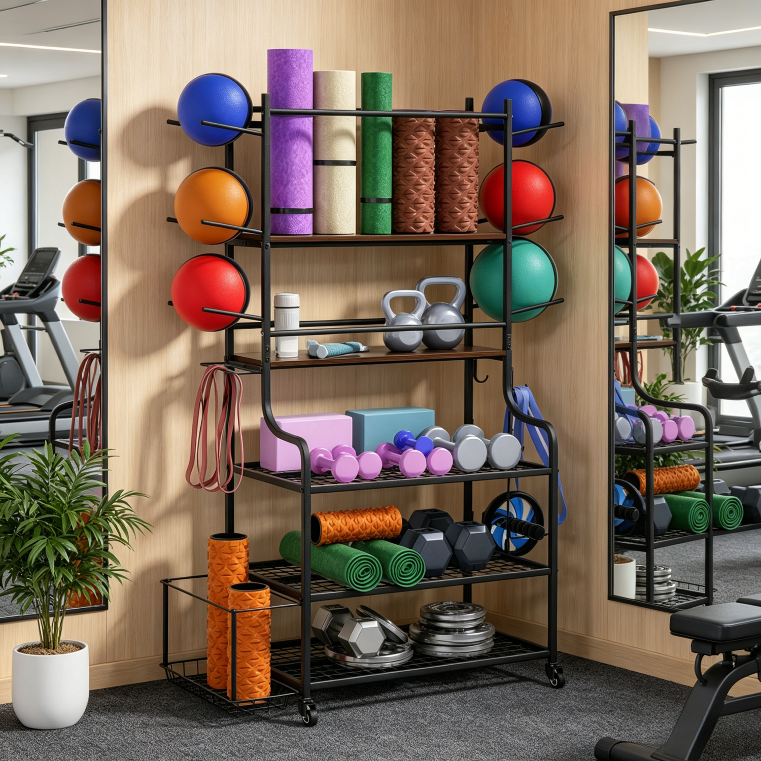 Yoga Mat Storage Rack Home Gym - Home Gym Gear 评论和价格