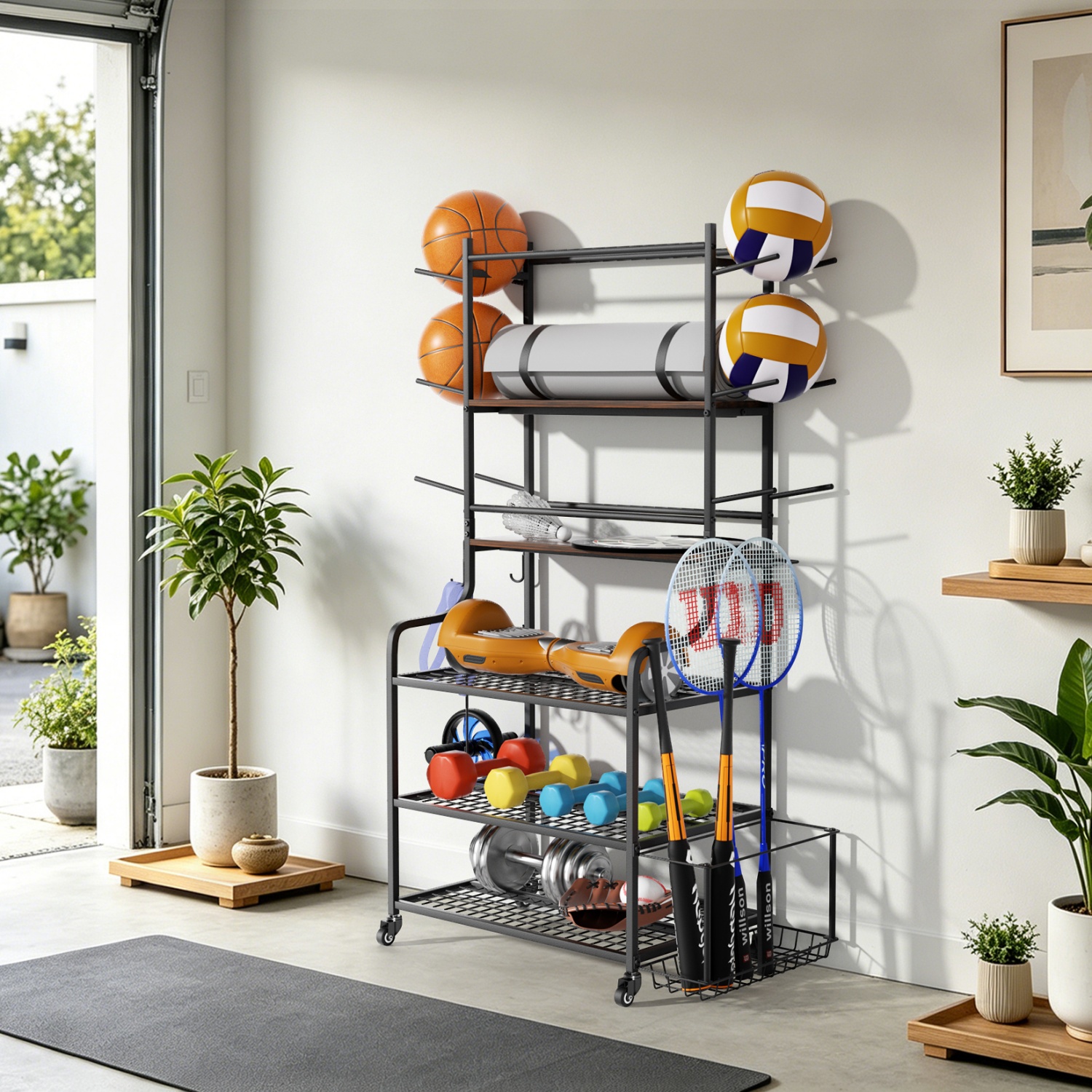 Yoga Mat Storage Rack Home Gym - Home Gym Gear 评论和价格