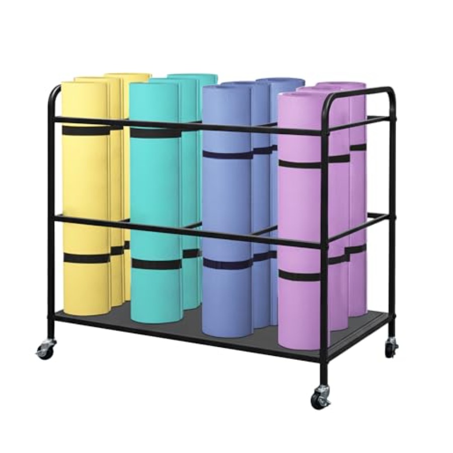 Yoga Mat Rack Storage Basket w - Home Gym Yoga Storage 评论和价格