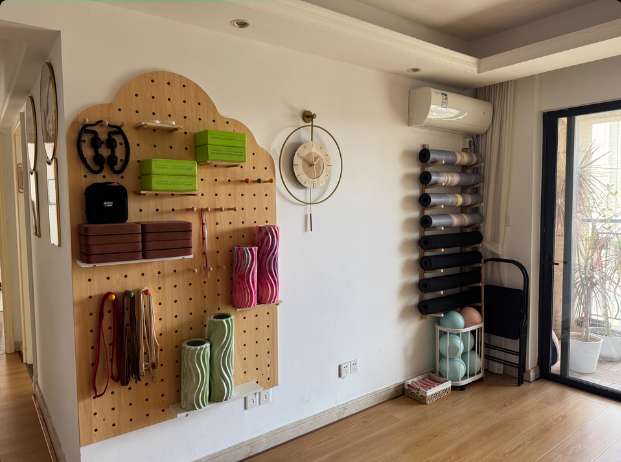 Wooden Yoga Mat Holder Wall Mo - Home Gym Yoga Studio 评论和价格