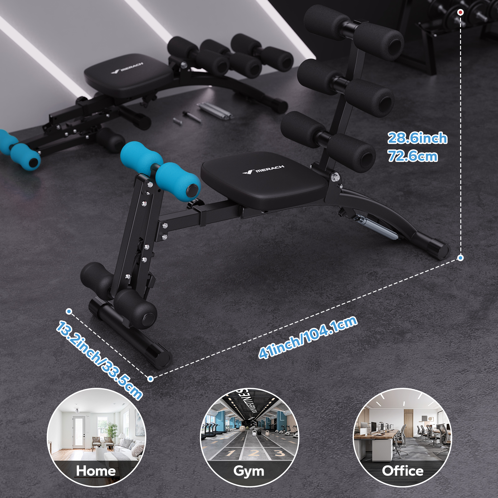MERACH Ab Machine Multi-Functi - Home Gym Training Program 评论和价格