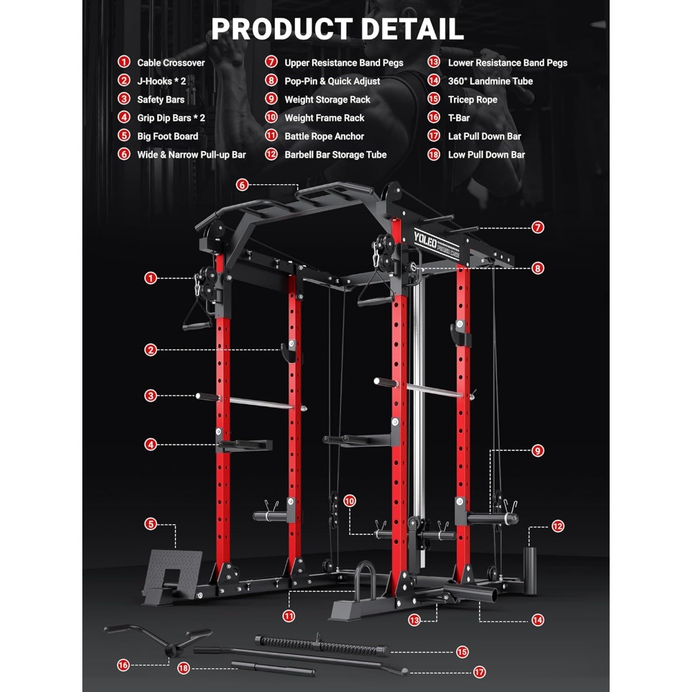 Cable Machine Home Gym 2 in 1, - Pulley Home Gym 评论和价格