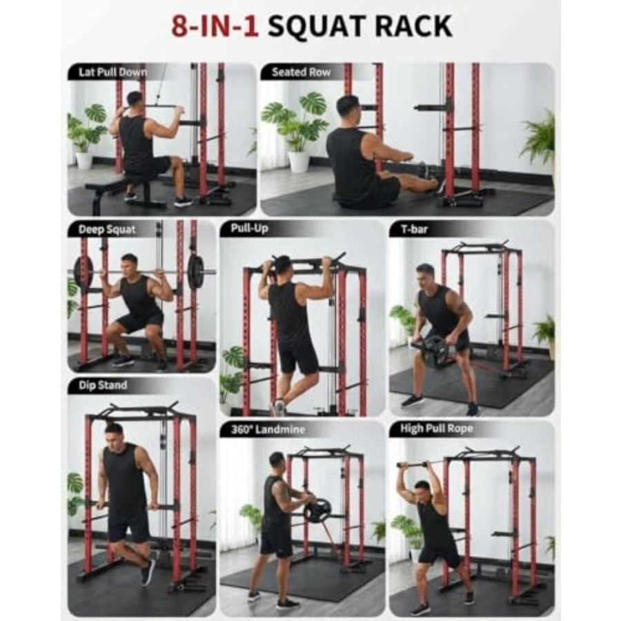 All-in-1 Power Cage with Pulle - Pulley Home Gym 评论和价格