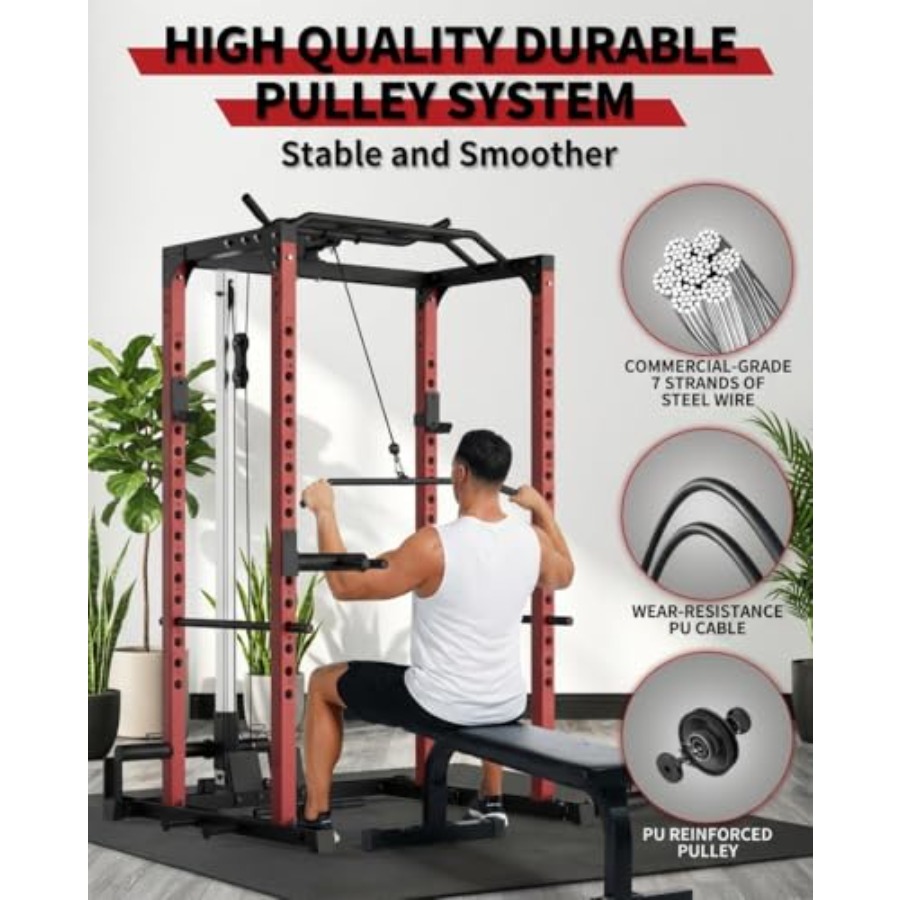 All-in-1 Power Cage with Pulle - Pulley Home Gym 评论和价格
