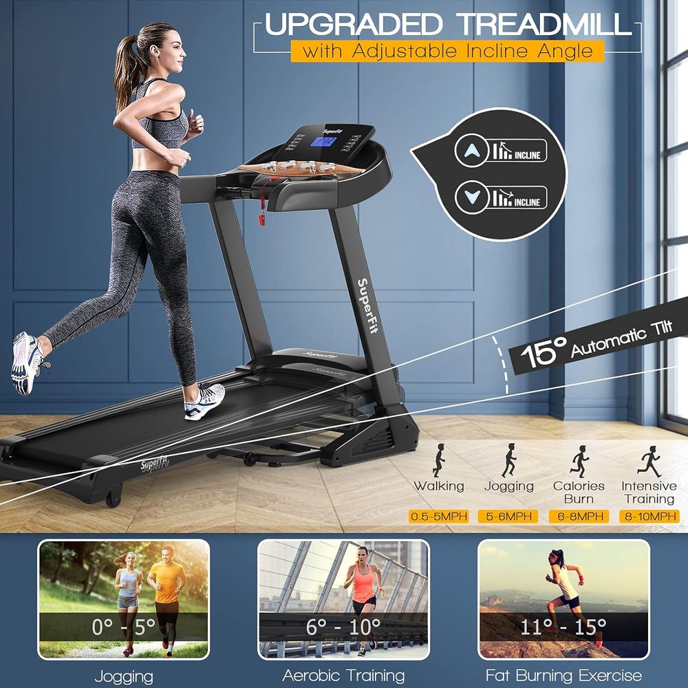 Incline Electric Treadmill wit - Home Gym Training Program 评论和价格