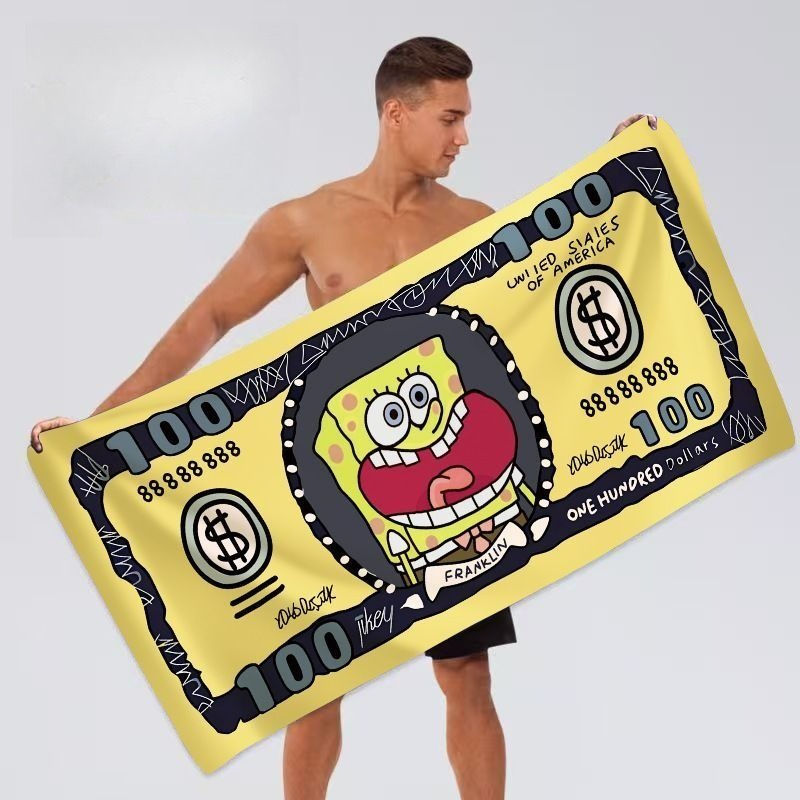 Cartoon SpongeBo Bath Towel fo - Home Gym Japan 评论和价格