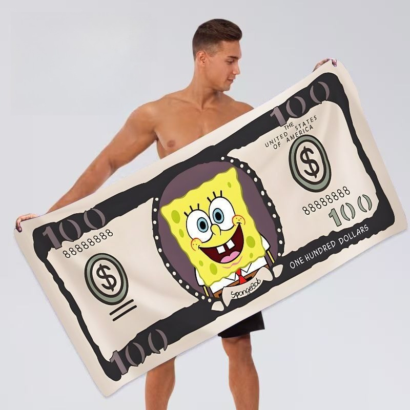 Cartoon SpongeBo Bath Towel fo - Home Gym Japan 评论和价格
