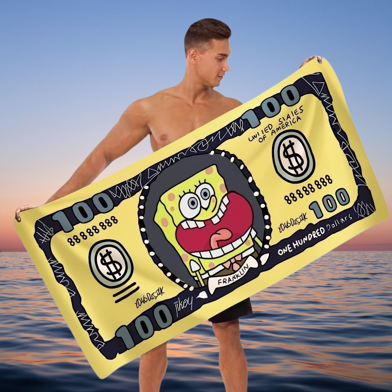 Cartoon SpongeBo Bath Towel fo - Home Gym Japan 评论和价格