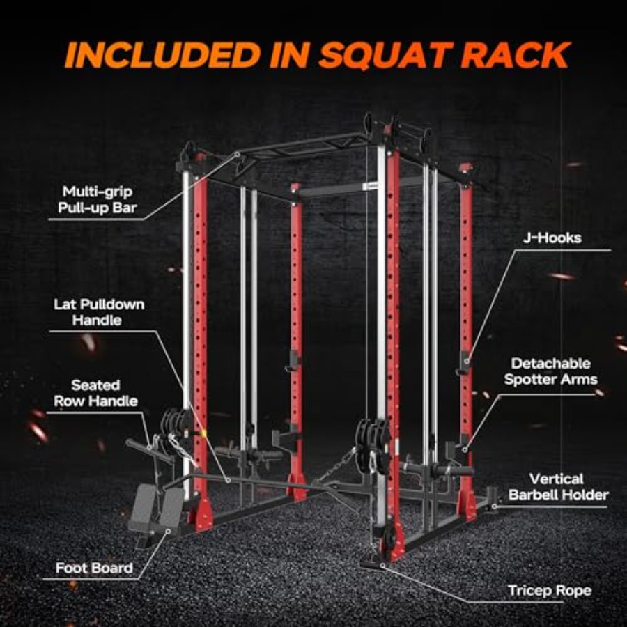 All-in-One Power Rack with Smi - Pulley Home Gym 评论和价格
