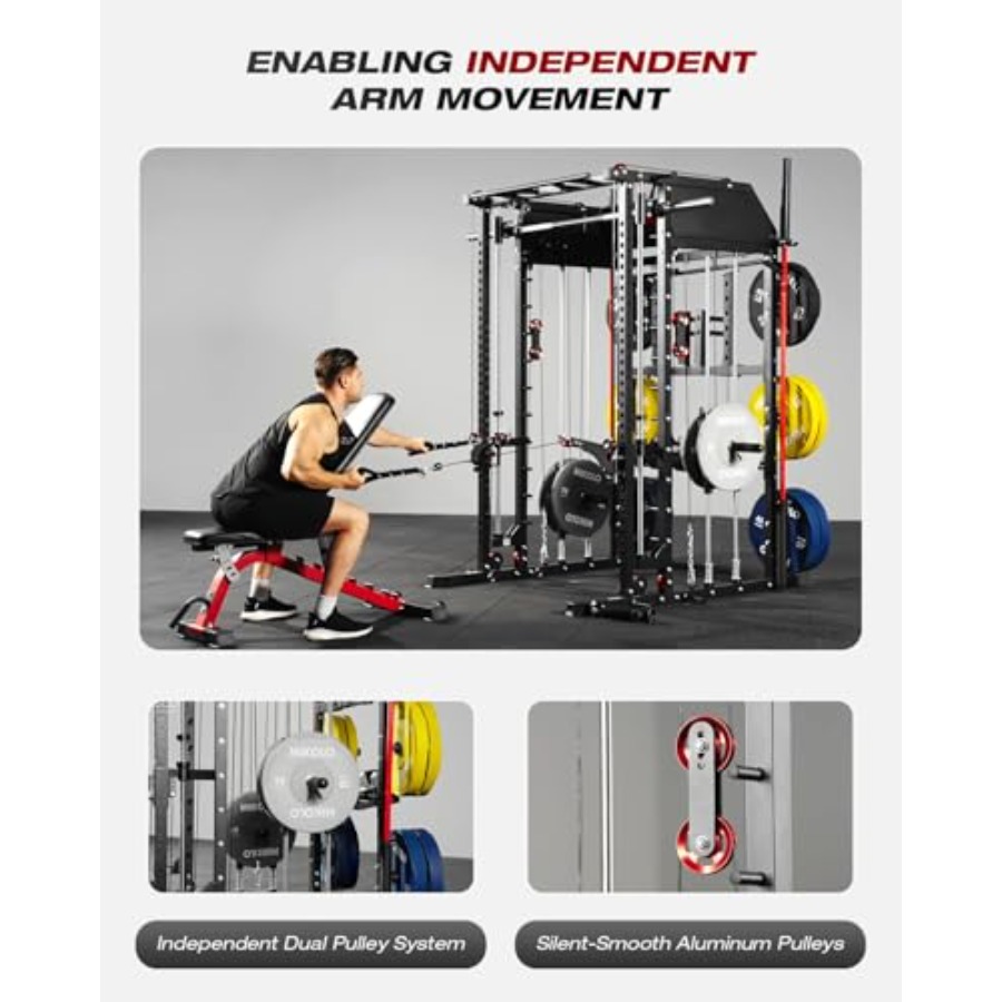 Home gym Smith machine: steel, - Pulley Home Gym 评论和价格