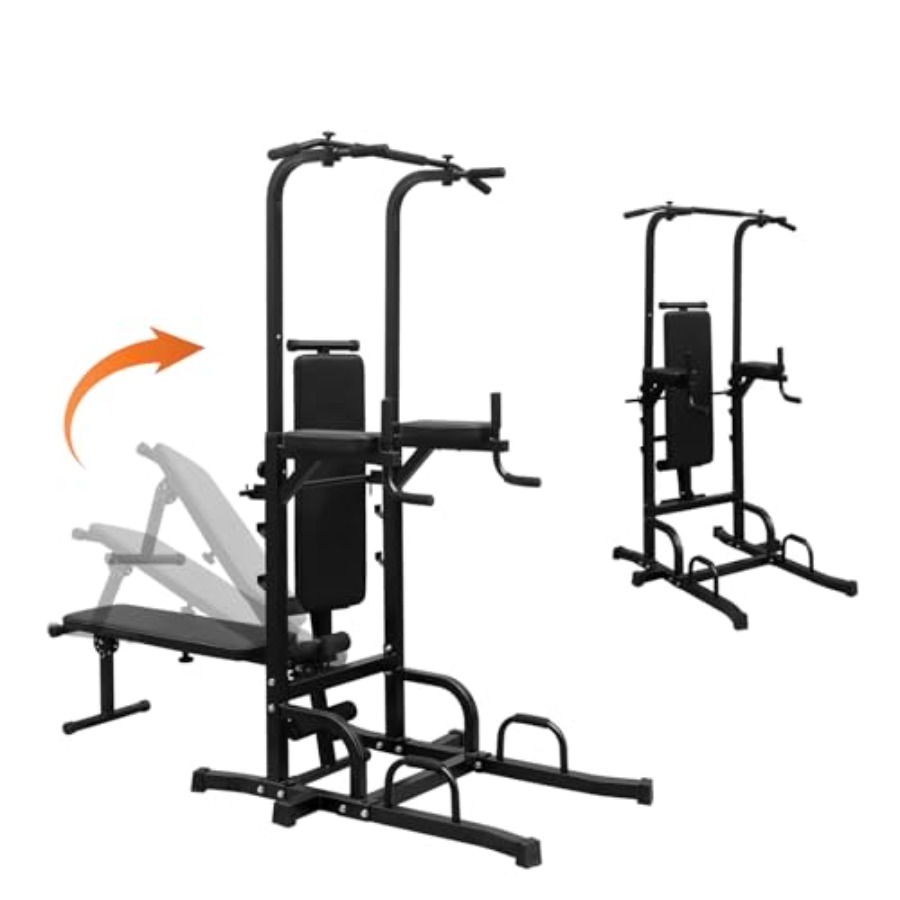 Power Tower with Weight Bench  - Pull Up Bar Tower 评论和价格