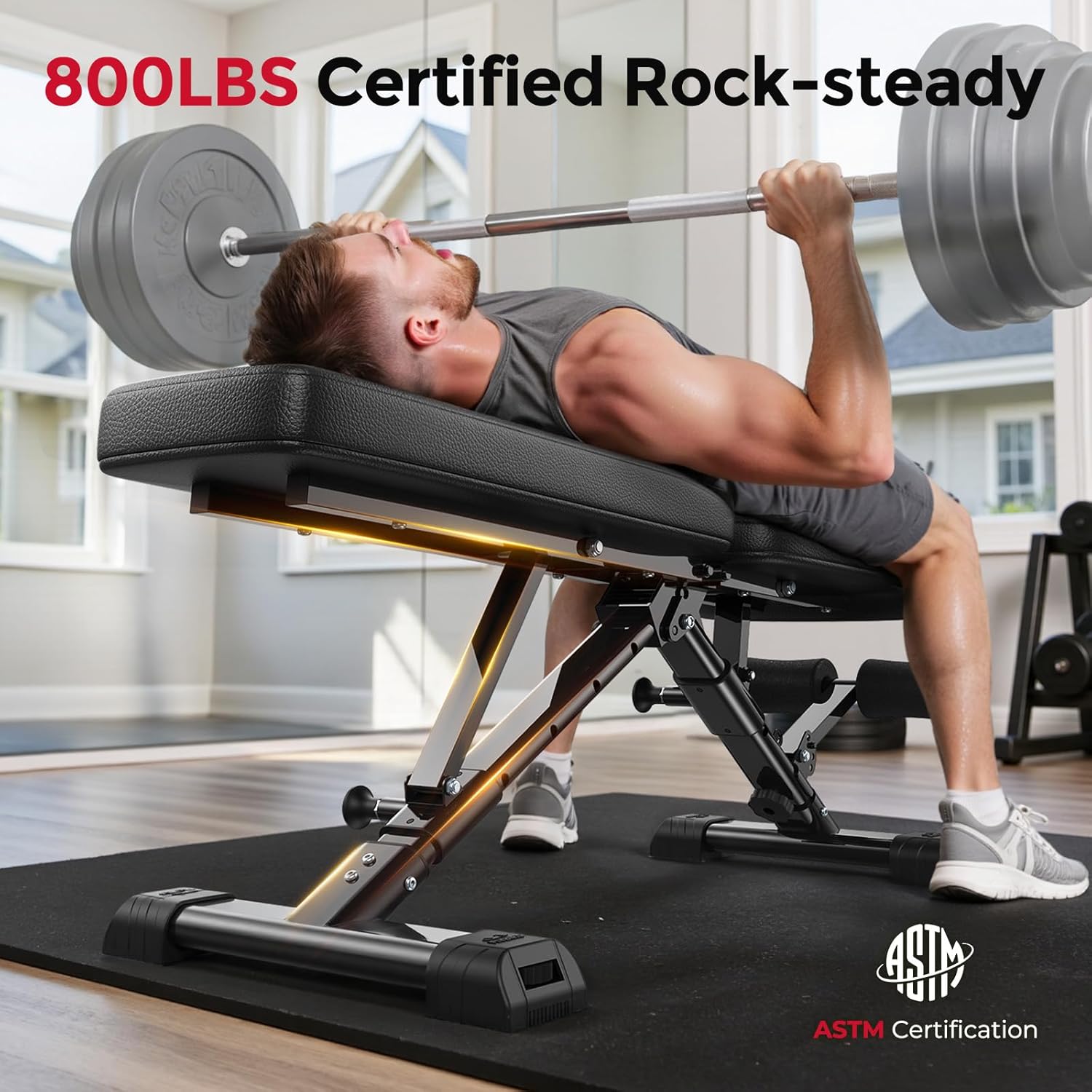 Adjustable Weight Bench 800LBS - Home Gym Gym 评论和价格