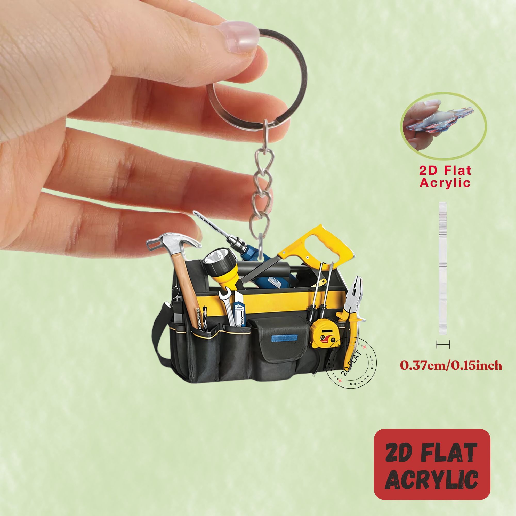 1Pc 2D Flat Repair Tools Keych - Home Gym Tools 评论和价格