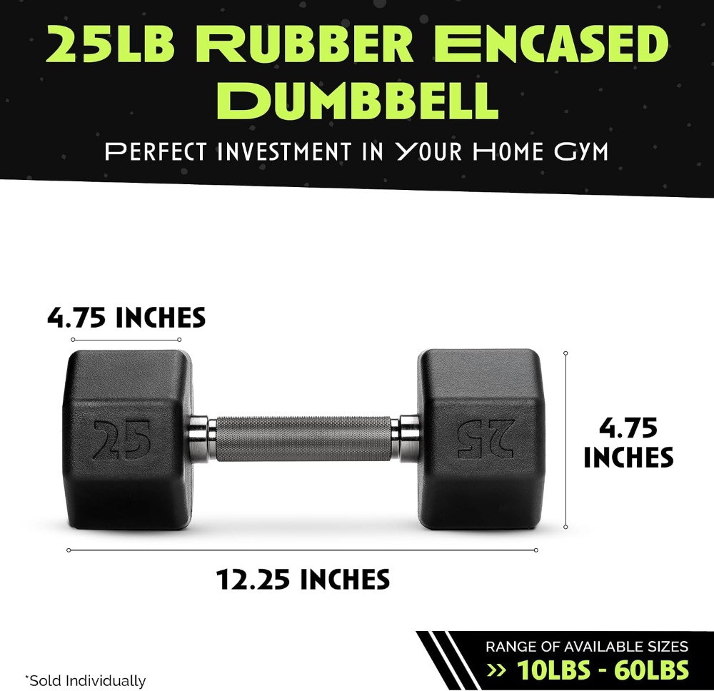 Rubber Coated Dumbbells - No R - Home Gym Gym 评论和价格